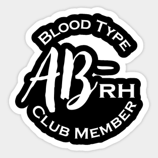 Blood type AB minus club member - Dark Sticker